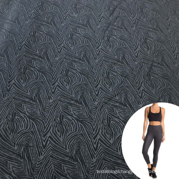 polyester 77 stretch spandex 23 zebra embossed designs sportswear fabric for bras and pants